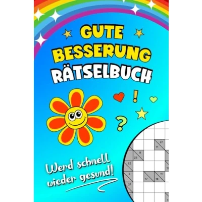 Abbildung von Gute Besserung Rätselbuch Werd schnell wieder gesund: Rätsel Genesungsgeschenk zur Aufmunterung und Beschäftigung (Krankenhaus Geschenk)