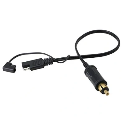 Abbildung von CERRXIAN DIN Hella Powerlet Stecker auf SAE Adapter Stecker, passend für OEM Steckdose, Triumph, Victory oder Ducati Multistrada Motorräder