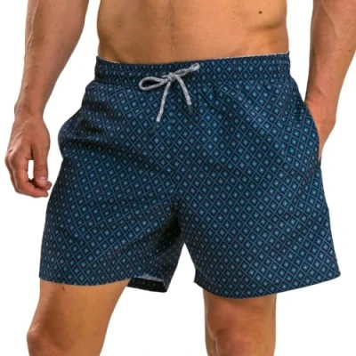 Abbildung von RIPT Herren Essentials Quick Dry UV 50 Sonnenschutz Badehose Badeshorts, Luftwaffe Blau Diamant Druck, XXL
