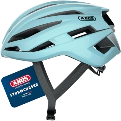 Abbildung von ABUS Rennradhelm StormChaser Leichter und komfortabler Fahrradhelm für professionellen Radsport Damen Herren Hellblau, Größe S