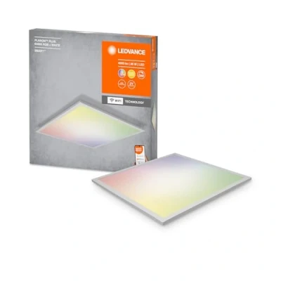 Abbildung von LEDVANCE Smarte LED Panel Leuchte mit WiFi Technologie für Innen, Lichtfarbe änderbar (3000 6500K), RGB Farben änderbar, 600mm x 600mm, Kompatibel Google und Alexa, SMART+ PLANON PLUS MULTICOLOR