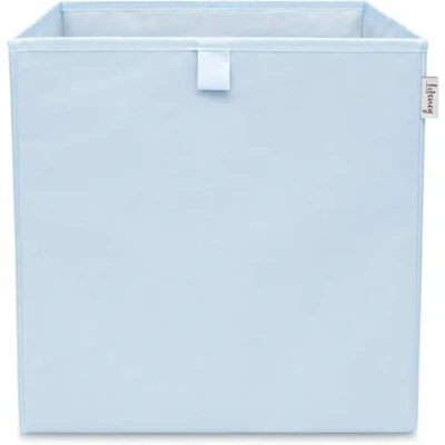 Abbildung von LIFENEY Aufbewahrungsbox mit Sternenmotiv in Hellblau, Spielzeugbox Sternen passend für Würfelregale, Ordnungsbox das Kinderzimmer, Aufbewahrungskorb als Accessoire Zuhause 33x33x33 cm