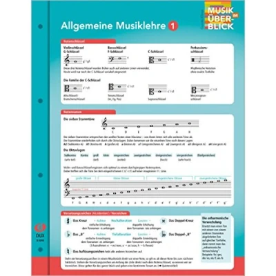 Abbildung von Allgemeine Musiklehre 1 &quot;Musik im Überblick&quot;: aus der Reihe Überblick&quot;