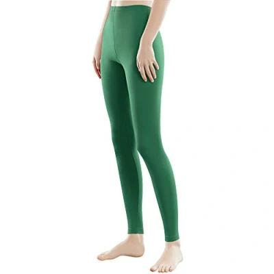 Abbildung von Libella Damen Lange Leggings bunt mit Hohe Taille Slim Fit Fitnesshose Sport aus Baumwolle 4108 Grün S