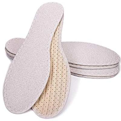 Abbildung von SULPO Einlegesohlen Für Barfuss Schuhe 3 Paare, Schuheinlagen aus Baumwolle &amp; Latex Frischesohlen mit Aktivkohle gegen Geruch Männer Frauen Größen 36 48 (46)
