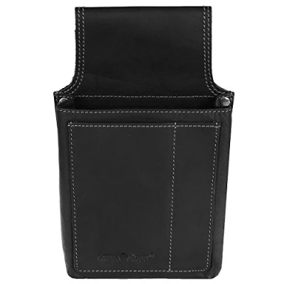 Abbildung von Greenburry Vintage Black Gürteltasche Kellnerbörse Leder 14,5 cm