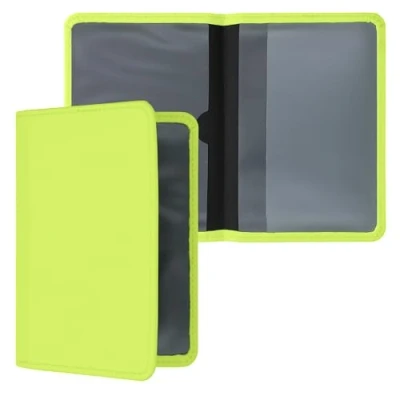 Abbildung von kwmobile Fahrzeugschein Hülle mit Kartenfächern Neopren Etui Tasche für Auto Zulassungsbescheinigung Führerschein Neon Grün