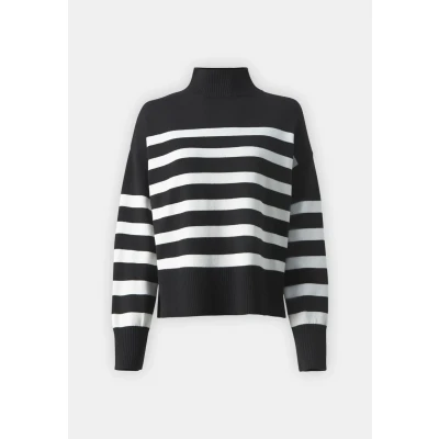 Abbildung von ONLY Onlbari Highneck Strickpullover, Damen, Größe: Small, Black/cloud dancer