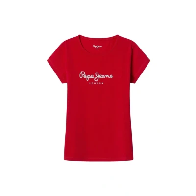Abbildung von Pepe Jeans HANA Glitter Tshirt print für Kinder, Größe: 176, Royal red