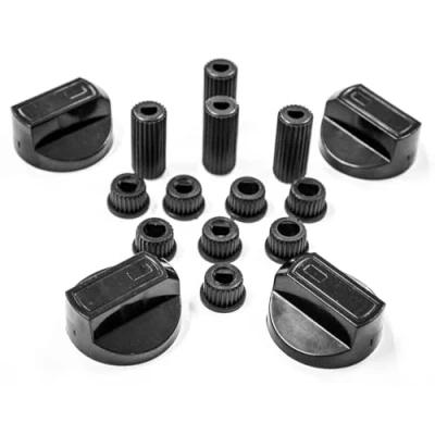 Abbildung von Set mit 4 Universalgriffen, für Küche, Gas, Schwarz, 6 7 8 mm, Stück