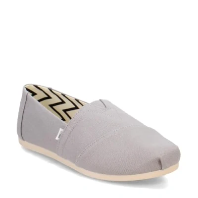 Abbildung von Toms Damen Alpargata Flacher Slipper, Drizzle Grey Wide Recycled Cotton Canvas, 42 EU Weit