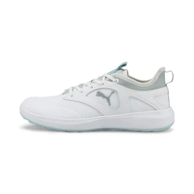 Abbildung von Puma Golf Ignite Malibu Golfschuh, Damen, Größe: 41, White/silver/lucite Schuhe