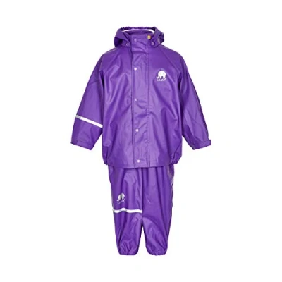 Abbildung von CeLaVi Unisex Basic Rainwear Set solid PU Regenjacke, Mauve Shadow, 110