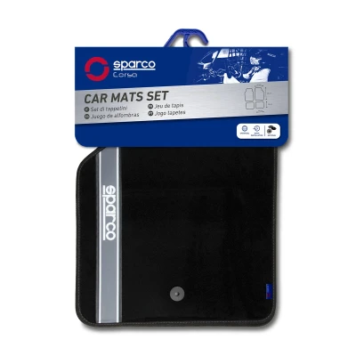 Abbildung von SPARCO 03763BAR Fußmattensatz vorne und hinten 4 schwarz 65x47 / 30x40