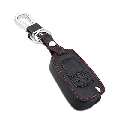 Abbildung von Happyit Leder Autoschlüssel Cover Fällen Schlüsselbund für Opel Astra J Corsa D Zafira C Mokka Insignia Cascada Karl Adam Meriva 2 Tasten