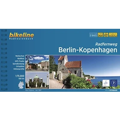 Abbildung von Radfernweg Berlin Kopenhagen: 1:75.000, 690 km, wetterfest/reißfest, GPS Tracks Download, LiveUpdate (Bikeline Radtourenbücher)