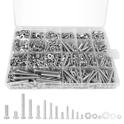 Abbildung von Frevoitna 1080 Stück M3 M4 M5 M6 Schrauben Set, Sortiment, Gewindeschrauben Maschinenschrauben Sets mit &amp; Muttern, Schraubenset Verzinktes, Schraubensortiment