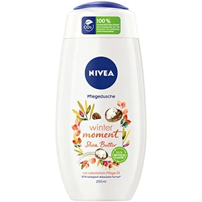 Abbildung von NIVEA Winter Moment Shea Pflegedusche (250 ml), winterliches Duschgel mit dem Duft von Butter, Cremedusche wertvollem Pflege Öl