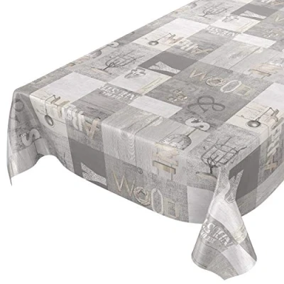 Abbildung von ANRO Wachstuchtischdecke Wachstuch Wachstischdecke Tischdecke abwaschbar Industry Modern Used Look Industrie 180x140cm