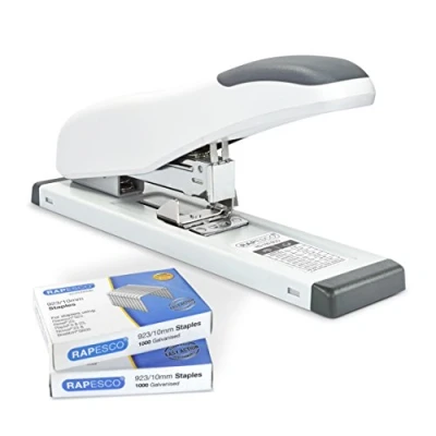 Abbildung von Rapesco 1391 ECO HD 100 Hochleistungsheftgerät mit 2000 Heftklammern des Typs 923/10mm, Blatt Kapazität, Soft Weiß