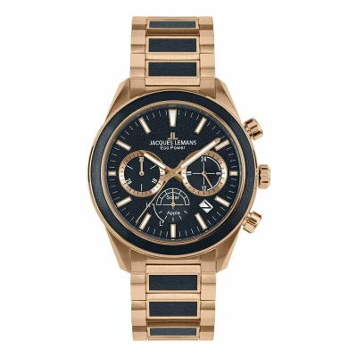 Abbildung von Jacques Lemans Chronograph, Herren, Größe: One Size, Blau rosé