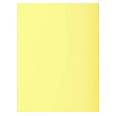 Abbildung von Exacompta 340005E 100er Pack Aktendeckel SUPER für DIN A4 in Pastellfarben PEFC™zertifizierte gelb ideal das Büro und Schule die mobile Organisation