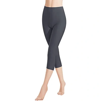 Abbildung von Libella 1er Pack Damen Leggings 3/4 Hose aus Baumwolle Capri mit Hohe Taille bunt Slim Fit Fitnesshose Mehrfarbig 4161 Grau L