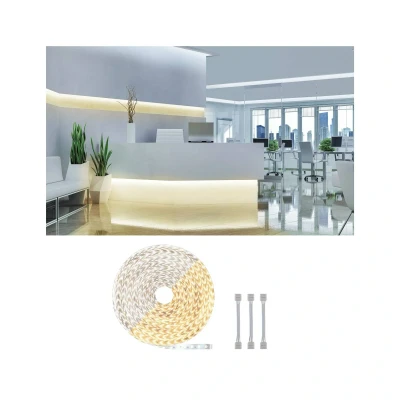 Abbildung von Paulmann 71041 LED Stripe MaxLED 500 Tunable White inkl. Adapterkabel 20m IP20 incl. 1x72 Watt dimmbar Silber Kunststoff 2700 K
