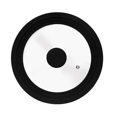 Abbildung von Zanetti, Universaldeckel, Glasdeckel für Töpfe und Pfannen, hitzebeständiger Silikonrand, geeignet Durchmesser 22 cm, 24 26 cm