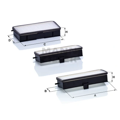 Abbildung von MANN FILTER CU 19 000 3 Innenraumfilter Partikelfilter 177, 177 60 34 PEUGEOT: 607 Saloon, 806, Expert I Van, FIAT: Ulysse I, CITROËN: Dispatch Van