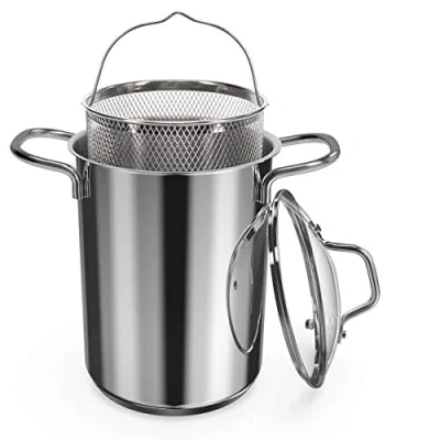 Abbildung von Navaris Spargeltopf Kochtopf Nudeltopf 3,9l Topf zum Kochen von Spargel oder Spaghetti aus Edelstahl mit Siebeinsatz BPA frei spülmaschinenfest