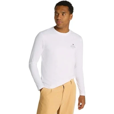 Abbildung von Tommy Hilfiger Stack Langarmshirt, Herren, Größe: 3XL, White