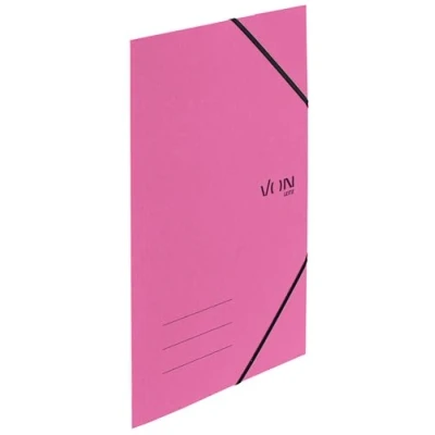 Abbildung von VON Leitz 5er Pack Eckspannermappe A4, Recycling Karton, für 150 Blatt, 3 Klappen, Mappe Mit Gummizug, modernem Aufdruck, Leichter Ordner Schule &amp; Zuhause, Fuchsia, 30080022