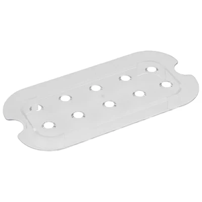 Abbildung von APS 82009 GN Abtropfgitter aus Polycarbonat für Gastronorm Behälter, passend 1/4 Abmessungen: 20,6 x 10,8 cm, Höhe: 2 cm