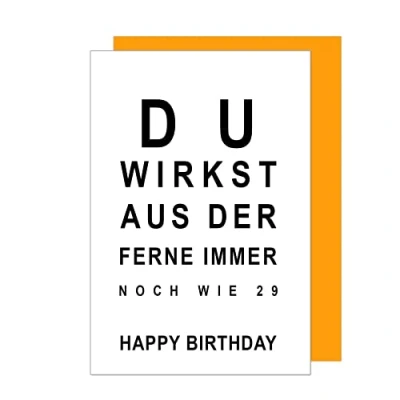 Abbildung von Edition Seidel Premium Geburtstagskarte mit Umschlag. Glückwunschkarte Spruch Billet Happy Birthday Grusskarte Mann Frau (G3391 SW023)