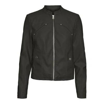 Abbildung von Vero Moda Curve Vmcfavodona Jacket Kunstlederjacke, Damen, Größe: 48, Black