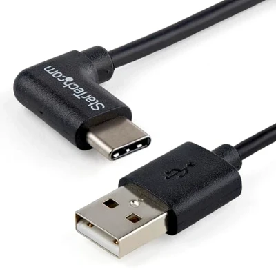 Abbildung von StarTech.com USB A auf C Kabel, rechts gewinkelt, St/St, 1m, 2.0 Typ C, zu Kabel