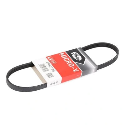 Abbildung von GATES Micro V 4PK738 Keilrippenriemen 738 4 Polyester, EPDM (Ethylen Propylen Dien Kautschuk) RENAULT: CLIO 2, Kangoo I Express,
