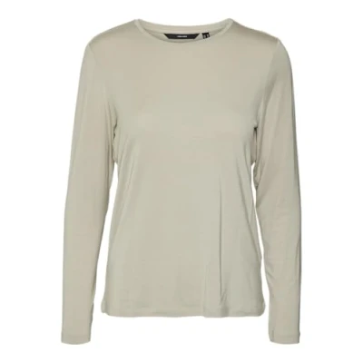 Abbildung von VERO MODA Damen Vmava Ls Top JRS Ga Noos Langarmshirt, Abbey Stone, XXL