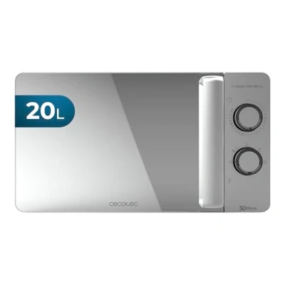 Abbildung von Cecotec Microondas ProClean 3060, 20 Liter Kapazität, Ready2Clean Beschichtung, 700 Watt Leistung, 6 Funktionsstufen, 30 Minuten Timer, 3 D Wave Technologie, Farbe: Silber