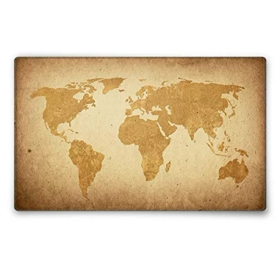 Abbildung von Silent Monsters Mauspad 360 x 250 mm Stoff Mousepad Weltkarte braun Vernähter Rand rutschfest Gaming Büro Office Homeoffice 36 25 cm Mouse Pad Mat Mausunterlage für alle Maus Arten