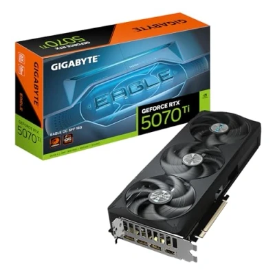 Abbildung von Gigabyte GeForce RTX 5070 Ti Eagle OC SFF 16G Grafikkarte 16GB GDDR7, 256 Bit, PCI E 5.0, 2542 MHz Core Clock, 3 x DP 2.1a, 1 HDMI 2.1b, NVIDIA DLSS 4, GV N507TEAGLE 16GD