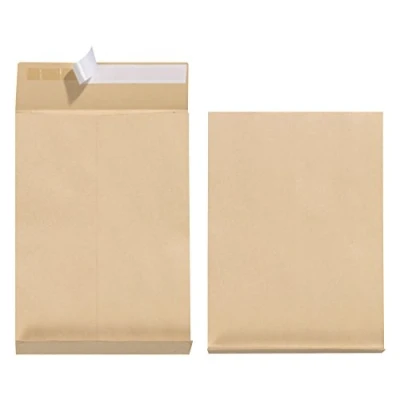 Abbildung von Herlitz Faltentasche C4 130 g Haftklebend, Falte 4 cm, 5 er Packung, braun
