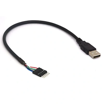 Abbildung von Tomost 5 poliges Motherboard Header auf USB A Kabel, Dupont IDC poliger Stecker 2.0 Extender Adapterkabel.