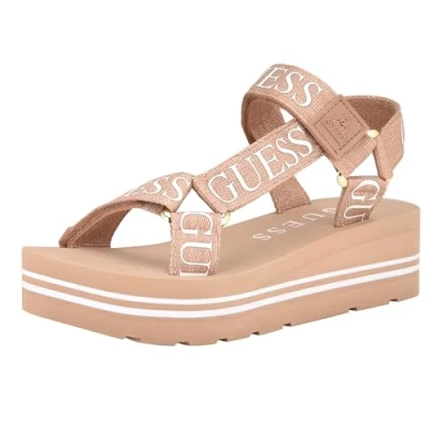 Abbildung von GUESS Damen Avin Keilsandale, Roségold, 42.5 EU