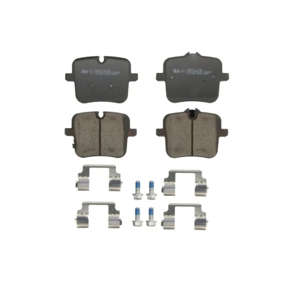 Abbildung von FEBI BILSTEIN 177322 Bremsbelagsatz Hinterachse für Verschleißwarnanzeiger vorbereitet mit Befestigungsmaterial BMW: 5 Saloon, 7, X5
