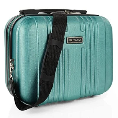 Abbildung von ITACA Kosmetikkoffer Hartschale Groß, Beautycase Damen, Trolley &amp; Handgepäck Koffer: Beauty Case Hartschale, Kosmetik Koffer, Kosmetiktasche Groß Ideal für Reisen!, Aquamarine