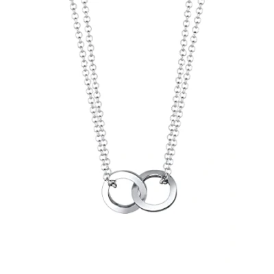 Abbildung von Elli Kreis Layer Halskette silvercoloured, Damen, Größe: 40, Silver coloured