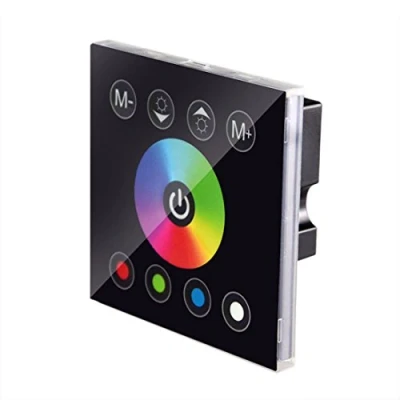 Abbildung von JOYLIT RGBW LED Strip Controller 4CH 4A Wandschalter, DC 12/24V Wand Touch Panel Controller, Dimmschalter für RGB Streifen Dimmbare, Farbwechsel