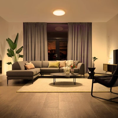 Abbildung von Philips Wincel All in One Deckenleuchte inkl. Fernbedienung (40 W), dimmbare LED Leuchte mit allen Weißtönen, flexible Lichtsteuerung ohne Verkabelung